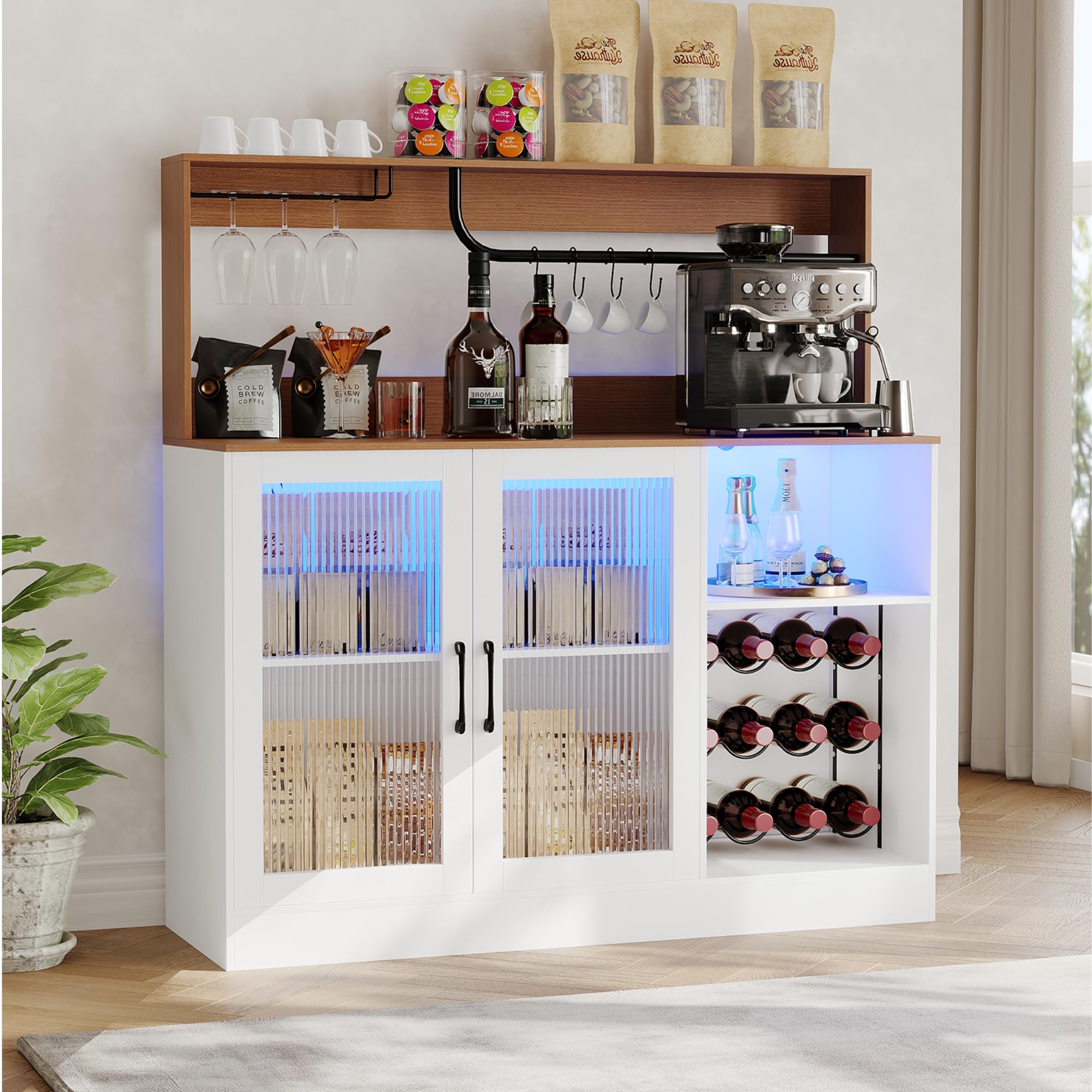 Home Bar Setup - Mobile Bar per Vini con Luci
