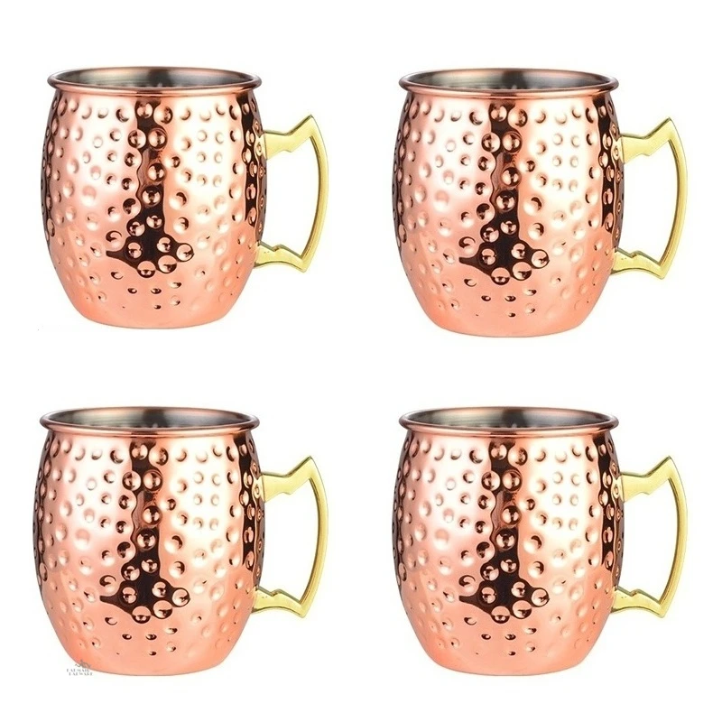 Mule Copper Mug - 4 pezzi di tazze Moscow Mule