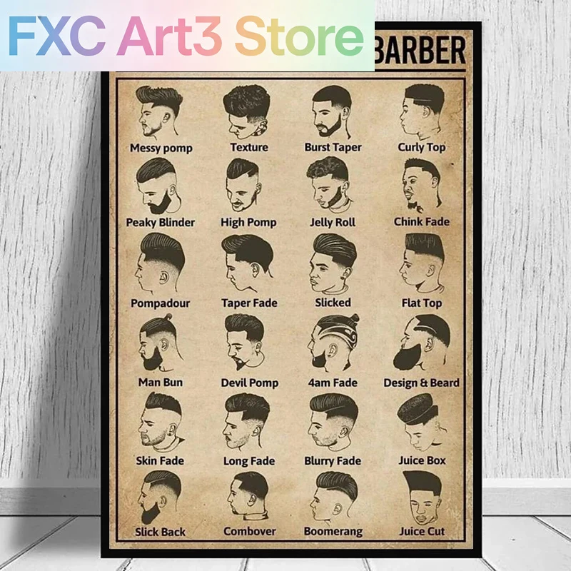 Home Barber - Poster e stampa su tela senza