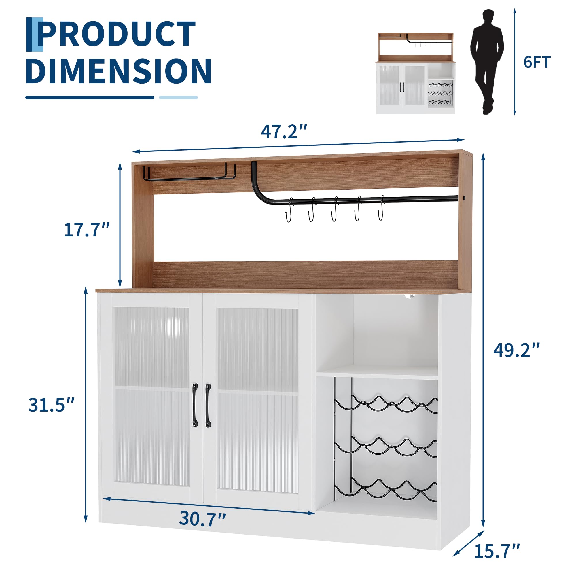 Mobile Bar per Vini con Luci L - Home Bar Setup recensione e prezzo