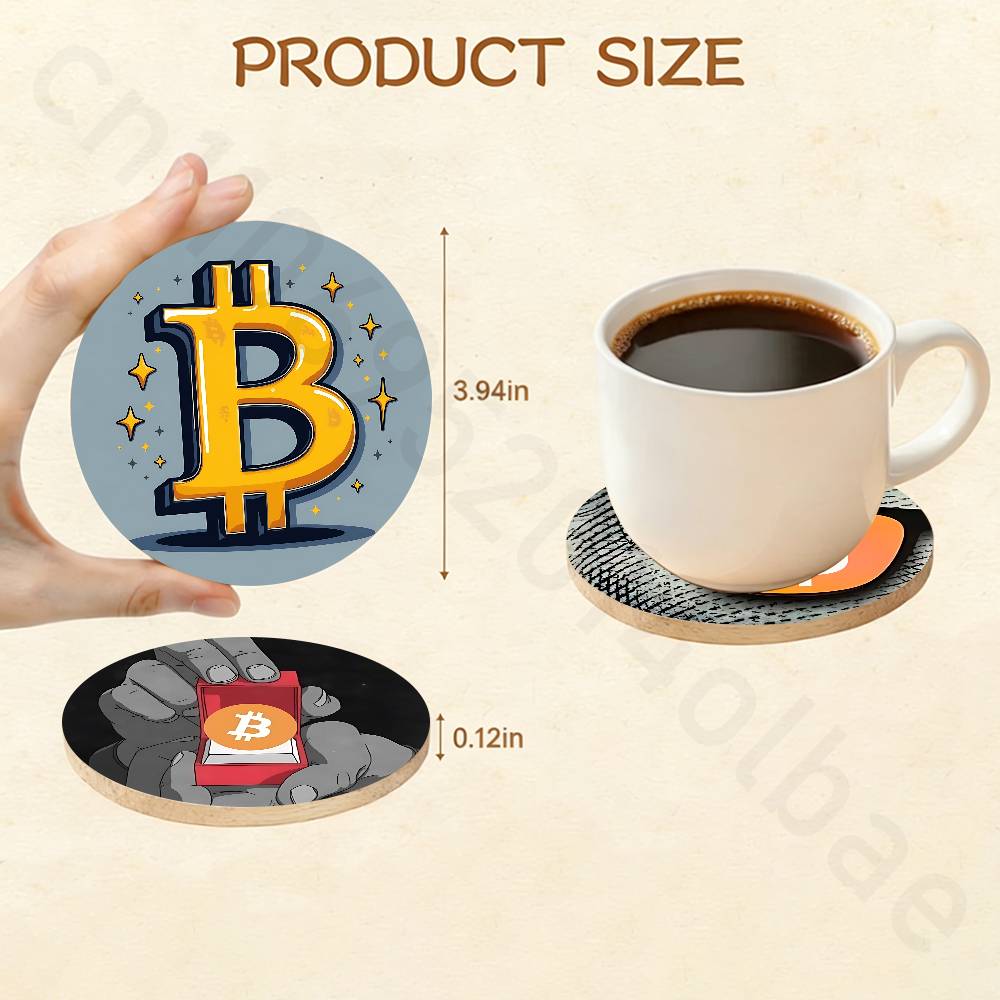 Sottobicchiere in Legno Bitcoi - Bar Mat Rubber recensione e prezzo