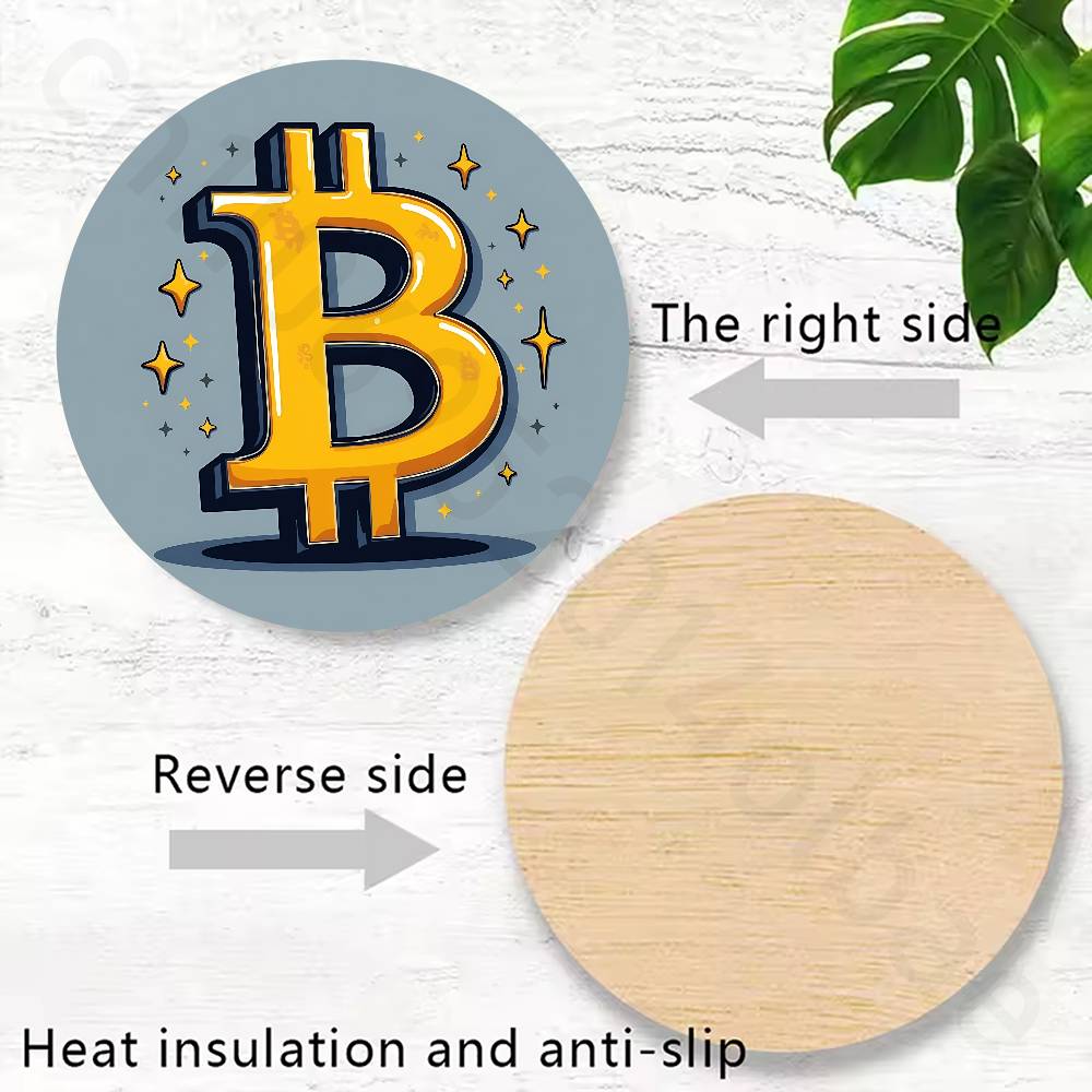 Sottobicchiere in Legno Bitcoi - Bar Mat Rubber recensione e prezzo