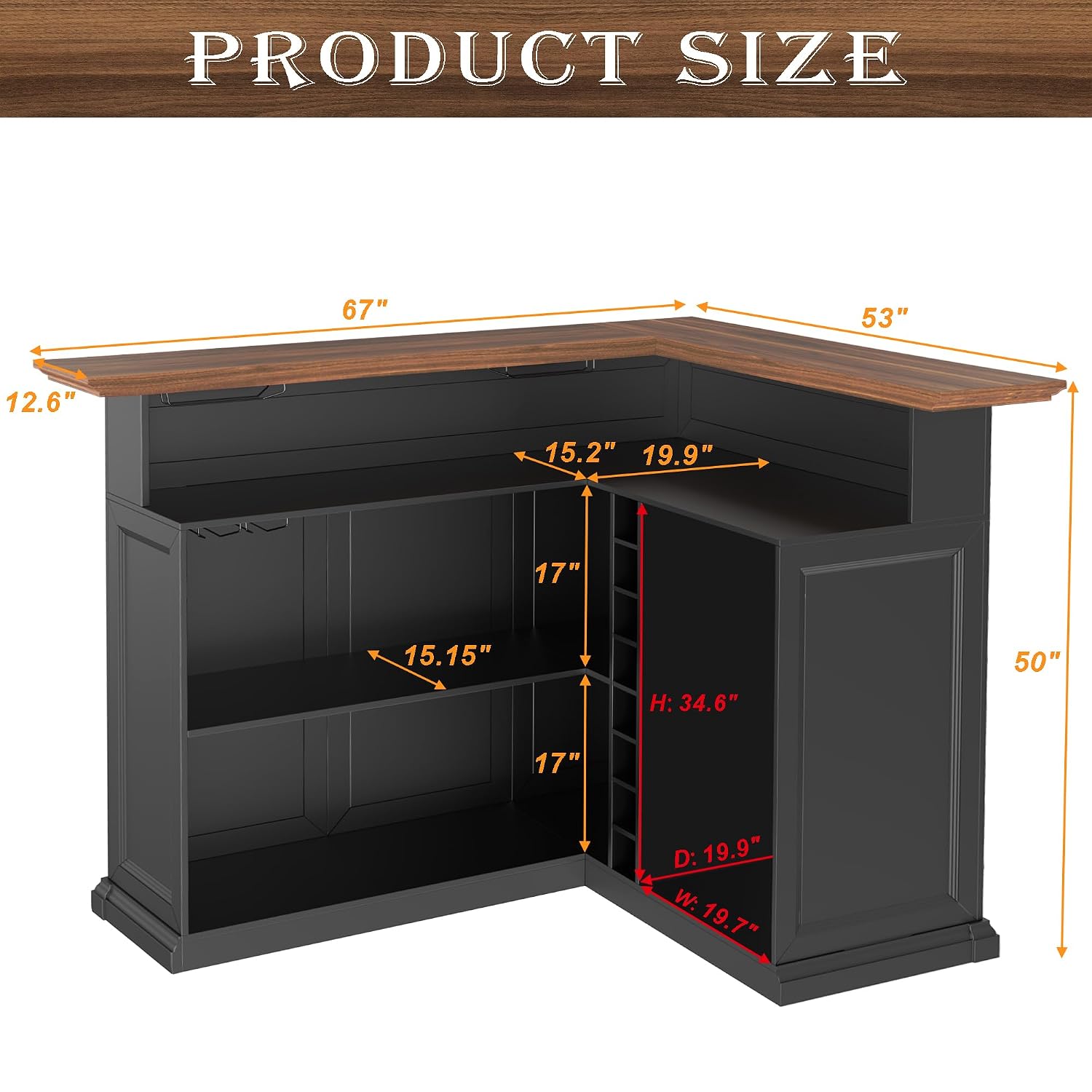 Mobile Bar a L per la Casa con - Home Bar Setup recensione e prezzo