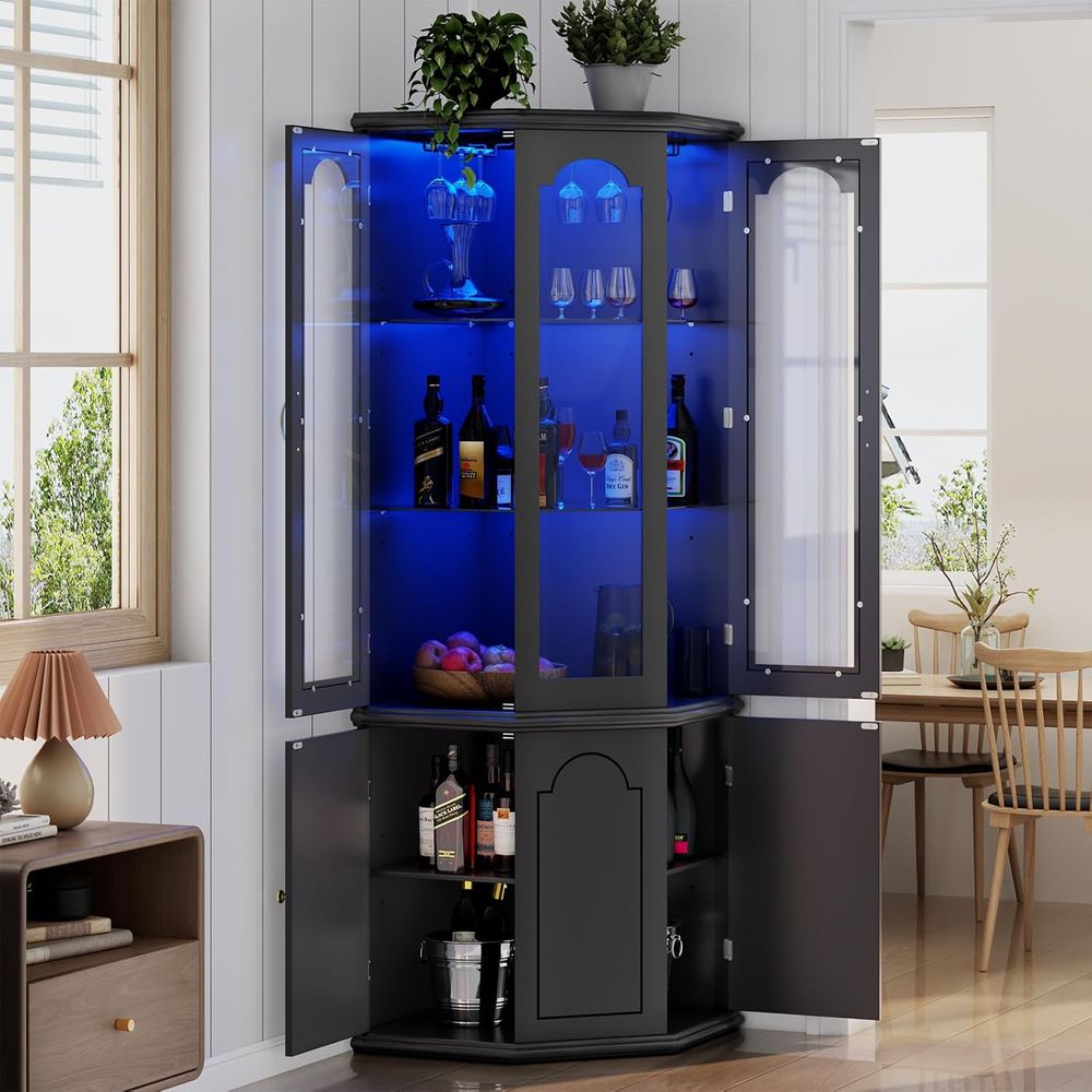 Mobile Bar Illuminato con Anta - Home Bar Shelves recensione e prezzo